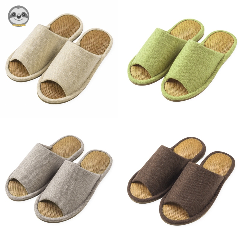 Phong cách Nhật Bản Muji / Dép đế bệt / Dép gia đình / Dép trong nhà màu trơn / Dép chống thấm nước 