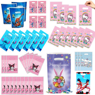 Set 50 Túi Đựng Kẹo In Hình Sanrio / Spiderman / Stitch / Princess Hoạt Hình Dễ Thương