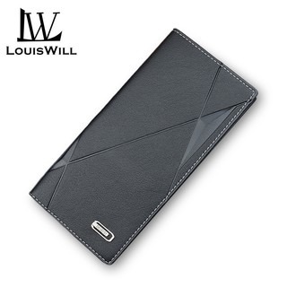 Ví nam louiswill bằng da pu mềm gập đôi thời trang