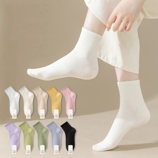 FHYL Đôi Vớ Thể Thao Bằng Vải Cotton Màu Sắc Thời Trang Sành Điệu Cho Nữ