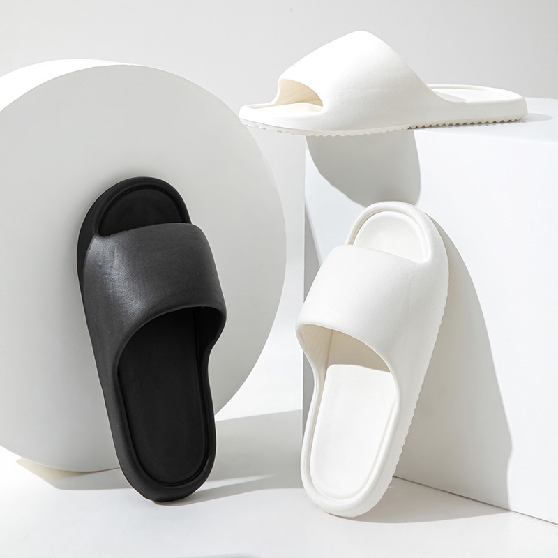 Gjcute Dép Đi Trong Nhà Đế Dày Màu Trơn Chống Trượt Thoáng Khí Giản Dị Dành Cho Cặp Đôi Wd