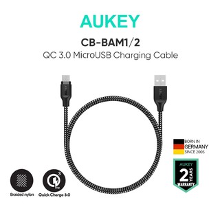 Cáp sạc nhanh aukey cb-bam1 / 2 sạc nhanh micro usb 480mbps