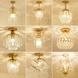 Đèn ốp trần pha lê đèn ban công đèn trần trang trí phòng ngủ đèn led hành lang hiện đại đèn cầu thang bắc âu