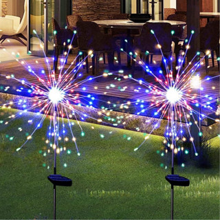Không thấm nước năng lượng mặt trời pháo hoa ánh sáng LED ấm trắng, đầy màu sắc ngoài trời vườn cỏ hàng rào hành lang lối đi Giáng sinh trang trí chuỗi ánh sáng Fairy Light Fairy Light