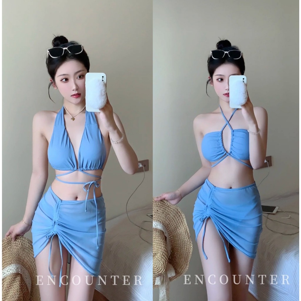 MTMM bikini 3 mảnh set bikini sexy áo bơi nữ Đồ bơi suối nước nóng ba điểm đi biển mùa hè dành cho nữ MMT64 | BigBuy360 - bigbuy360.vn