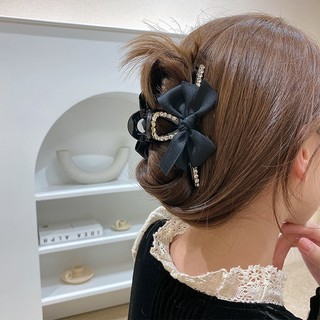 Kẹp Tóc Hình Nơ Đính Pha Lê Phong Cách Hàn Quốc