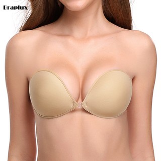 Braplux Size 40 Cup C B Áo Ngực Mặc Váy Cưới Dán Ngực Bigsize Nữ Áo Ngực Dán Không Dây Ko Dây Chống Tuột Đen Màu Da Nude Màu Be Áo Ngực Không Dây Mặc Áo Hở Lưng Cài Trước Bản To Bảng To 38 36 32 34C 34D 34B Bra Nâng Ngực Vòng 1
