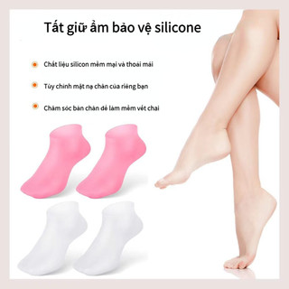 Đôi Vớ silicone gel Dưỡng Chống Nứt Nẻ Làm Mềm Da Cho Mặt Nạ Chân Silicone Dưỡng Ẩm