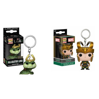 Funko Pop! 2 "Marvel Avengers Móc Khóa Loki Allgator Loki Nhân Vật Hành Động Móc Khóa Đồ Chơi Mô Hình Búp Bê