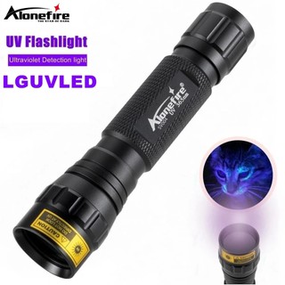 Đèn pin tia cực tím alonefire sv004 10w công suất cao 365nm/395nm ultra violet màu đen