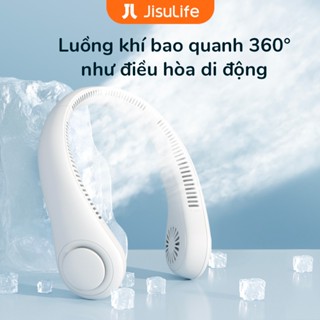 Quạt đeo cổ JISULIFE pin 4000mah 3 tốc độ sử dụng lên đến 16h