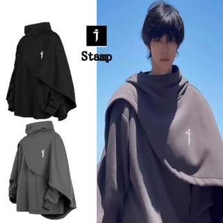  Áo Khoác Hoodie Cổ Lọ Tay Dài Chống Gió Phong Cách Retro Mỹ Dành Cho Nam Nữ 