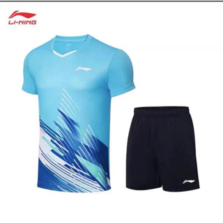 Li Ning 'S Mới Bộ Đồ Thể Thao Tay Ngắn Thoáng Khí Nhanh Khô Cho Nam Nữ Tập Đánh Cầu Lông tennis Câu Lạc Bộ Trẻ Em