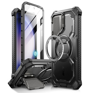 I-blason Armorbox cho Samsung Galaxy S24 Plus Ốp lưng có nắp máy ảnh Hỗ trợ sạc không dây Vỏ bảo vệ toàn thân chắc chắn có bảo vệ màn hình tích hợp có chân đế