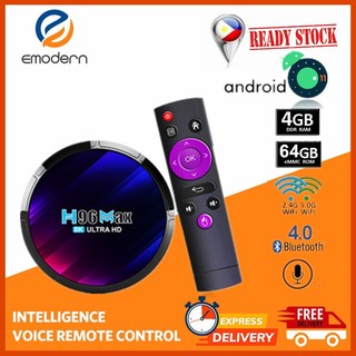 Đầu tv box h96 max android 13.0 4gb 64gb wifi 5g kèm phụ kiện