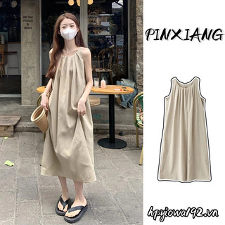 Đầm Không Tay Dáng Ôm Màu Trắng Trơn Phong Cách Hàn Quốc Thời Trang Cao Cấp Mới Cho Nữ