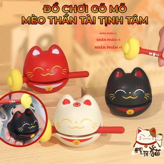 Gõ Mõ Mini Hình Mèo Thần Tài Dễ Thương Trang Trí Văn Phòng Quà Tặng Sinh Nhật Bạn Bè Ý Nghĩa Nhỏ Gọn Bằng Nhựa Vang To