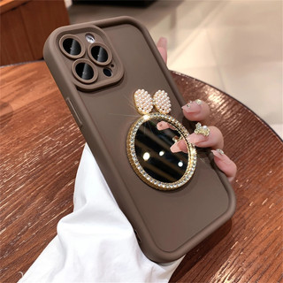 Ốp Điện Thoại Silicon Dẻo Tráng Gương Đính Kim Cương 3D Cho iPhone 13 12 14 15 Pro Max 11