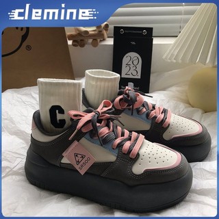 CLEMINE Dopamine Giày Thể Thao Phong Cách vintage Hợp Thời Trang Cho Nữ