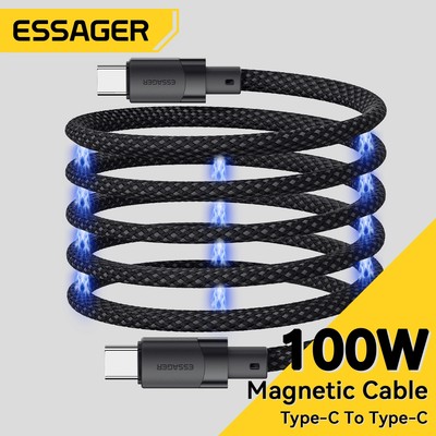 Essager Dây Cáp Sạc Từ Tính Type C 100 / 60W Cho samsung IP
