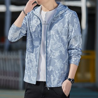 Áo khoác chống nắng nam mùa hè Áo khoác gió Upf50 + Áo khoác ngụy trang có mũ trùm đầu mỏng Áo khoác thể thao thông thường