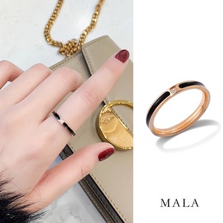 Nhẫn MAYEBE LAVEND từ thép titan Hàn Quốc đính đá zircon thời trang