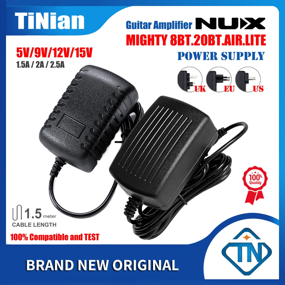 Bộ Khuếch Đại Nguồn Điện 5V 2A 9V 1A 12V 1.5A 15V 2.5A AC / DC Cho NU-X (NUX) Mighy 8 20 LITE BT AIR