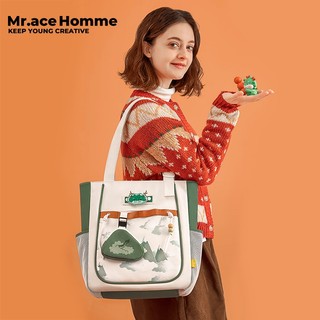 Mrace Double Dragon Ball Túi Xách Tote Đeo Vai Sức Chứa Lớn Hai Đầu Cho Nữ