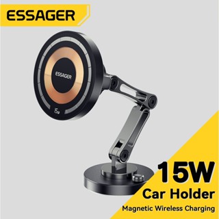ESSAGER Giá Đỡ Điện Thoại Kiêm Sạc Không Dây Hít Nam Châm 15W Cho Iphone Android