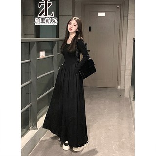 Zhelihangfei đầm nữ tay dài kiểu dáng retro thời trang cao cấp