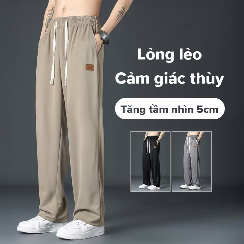 Quần Thể Thao Ống Rộng Lưng Thun Nhanh Khô Thời Trang Mùa Hè Hàn Quốc Dành Cho Nam