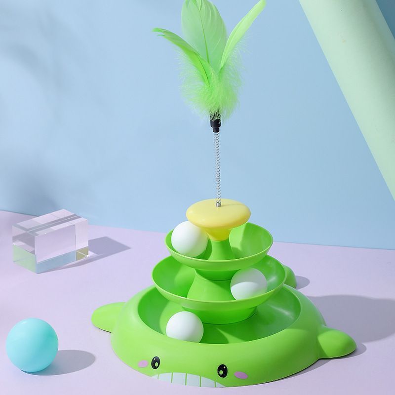 Đồ chơi cho mèo Mèo Bàn xoay Đồ chơi Bóng mèo Vui Stick Cat Relief Tự động Mèo Đồ chơi vui nhộn