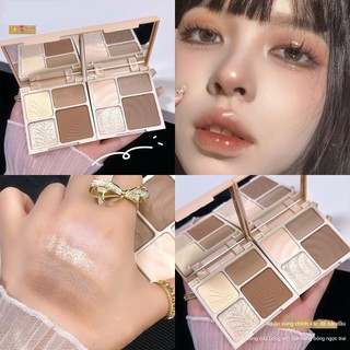 Bảng phấn trang điểm mắt tạo khối SWEETMINT 4 màu sắc lì kết hợp 3D lâu trôi chống thấm nước