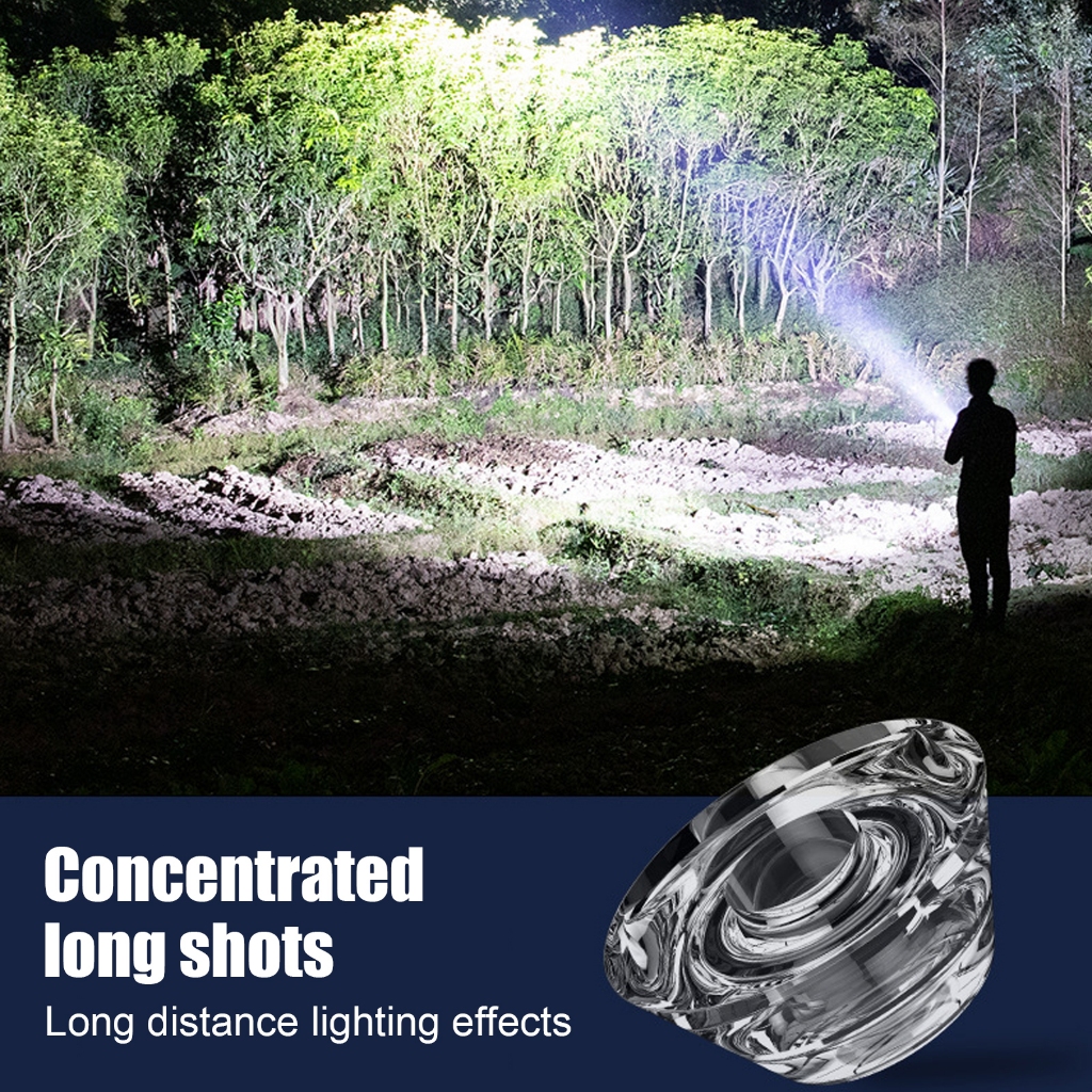 Đèn pin siêu sáng có thể sạc lại điện mini USB chức năng dự phòng cho cuộc phiêu lưu ngoài trời  Atlases~