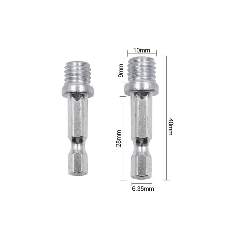 Set 1 / 4 2 Đầu Kẹp Mũi Khoan M10 Chuyên Dụng