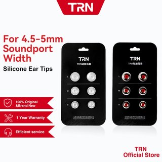 TRN 3 cặp (6 cái) phụ kiện tai nghe S/M/L đóng hộp màu đen/đỏ/xám/xanh bịt tai xốp hoạt tính