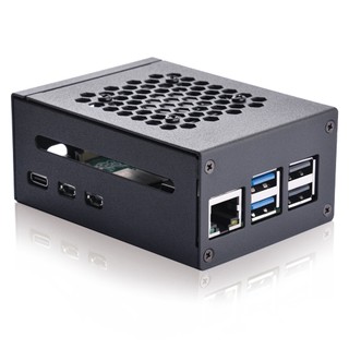 Vỏ kim loại 52pi kèm quạt làm mát và 4 mực tản nhiệt cho raspberry pi 5
