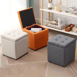 Thay giày ghế trước cửa có thể ngồi ghế lưu trữ, gia đình vào cửa thu nạp ghế lưu trữ, ghế sô pha mang giày, ghế vải, ghế vuông nhỏ.