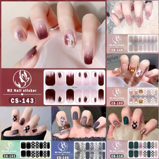 Bộ 14 Miếng Dán Móng Tay Không Độc Hại Chống Thấm Nước Họa Tiết Hoạt Hình Dễ Thương