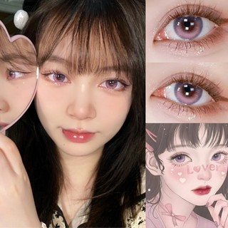 1 Cặp Kính Áp Tròng Màu Hồng 14.5mm 0.00 Độ Dùng Để Hóa Trang