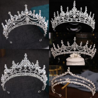 Vương miện hợp kim đính đá pha lê sang trọng