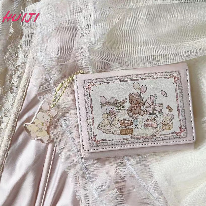 HUIJI Ví Nữ Ví Thiết Kế Hình Chú Gấu Và Thỏ Đáng Yêu Fashion GDJ23C0BJJ 50Z231214
