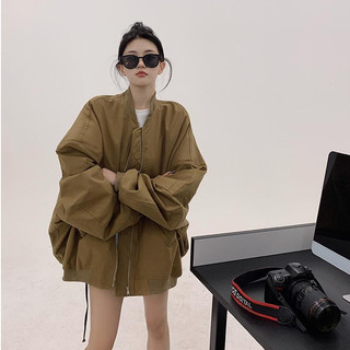 Áo Khoác Bóng Chày Phong Cách retro Thời Trang Cho Nữ