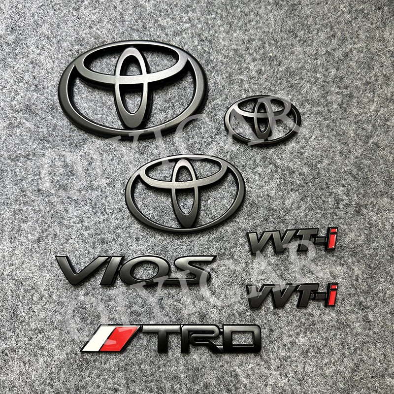 Toyota VIOS DUGONG 2007-2013 NCP93 Logo trước và sau màu đen mờ