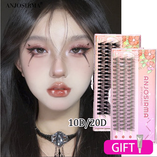 【Vận chuyển nhanh】Anjosirma Lông Mi Giả 10D Màu Xanh Lá Tự Nhiên Chất Lượng Cao AF