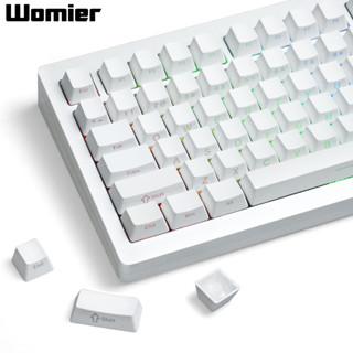  Womier OEM Profile Side-print Keycap 136 phím Gradient PBT Shine-through Key Cap cho Cherry Gateron MX Swites Bàn phím cơ Keycap màu trắng 