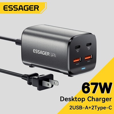 Củ Sạc Nhanh Essager 67W GAN 2C2A Cho Laptop Và Điện Thoại