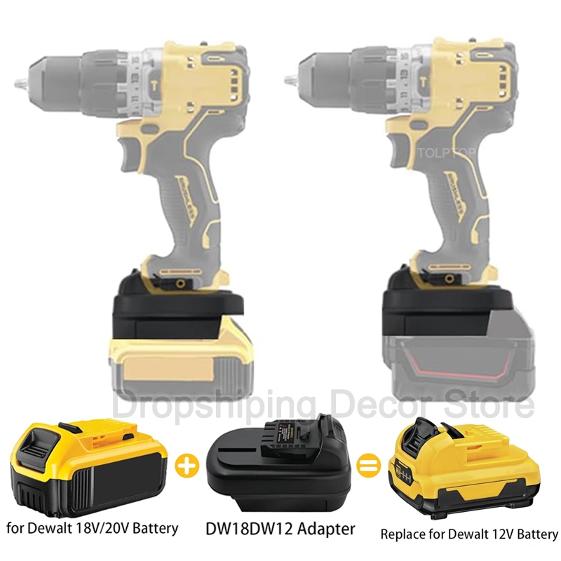 DM18DW12 Pin Adapter Chuyển Đổi Dewalt/Milwaukee 18V 20V Pin Li-ion Chuyển Đổi Sang Cho Dewalt 12V dụng Cụ điện