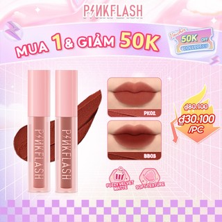 Thỏi son kem thỏi pinkflash hiệu ứng nhung lì chống nước sắc tố cao son kem