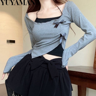 YUYAMAN áo phông áo thun nữ croptop baby tee Thể thao Xu hướng Fashion Popular WCS2410B5Y 2Z240111